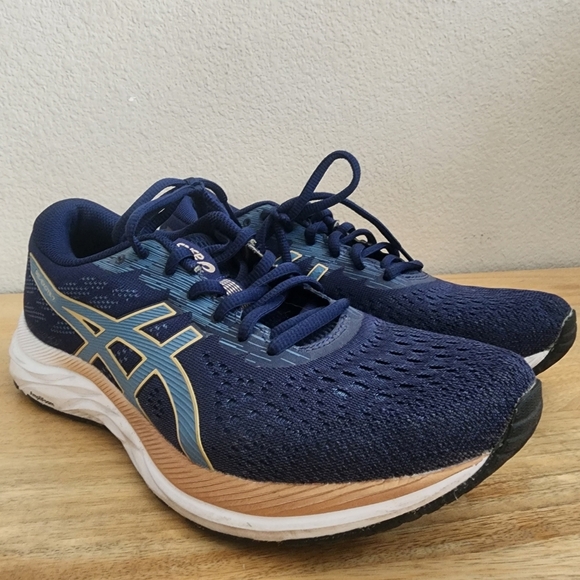 Asics Womens Gel Excite 7 Running Shoes Sneakers Low Top Navy Blue Size 9.5 - Picture 8 of 12